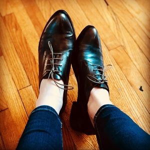 Bronze Via Spiga Oxford dress shoes